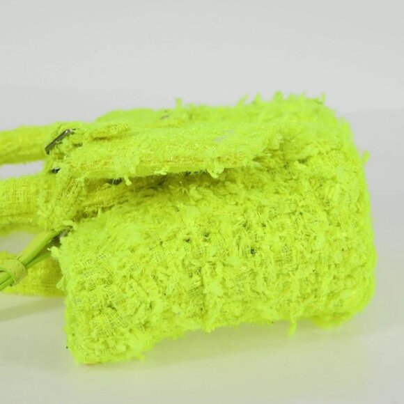 BALENCIAGA Bistro XXS Hand Bag Wool 2way Yellow Silver - Picture 3 of 15